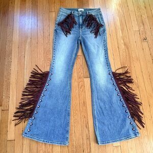 Shyanne Western Jeans | Extreme Flare | Fringe & Studded | New No Tags